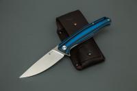 Нож Амур (техно) складной ст.VG10 рук.G10 (черно-синяя) арт.66055 1